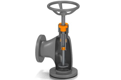 Stop valve with dryspin® lead screw, iglidur® plain bearings and piston ring