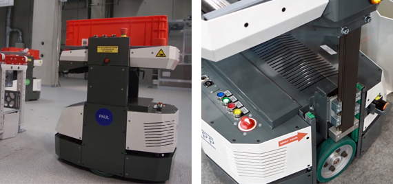 DTS from Knapp with drylin® ZLW toothed belt axes on the lifting platform