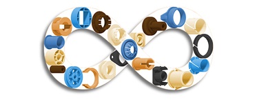 Various special bearings customised by igus® to your specific requirements