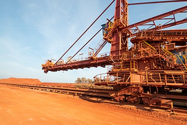 Excavator with igus components