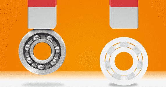 Plastic ball bearings are non-magnetic and current-insulated